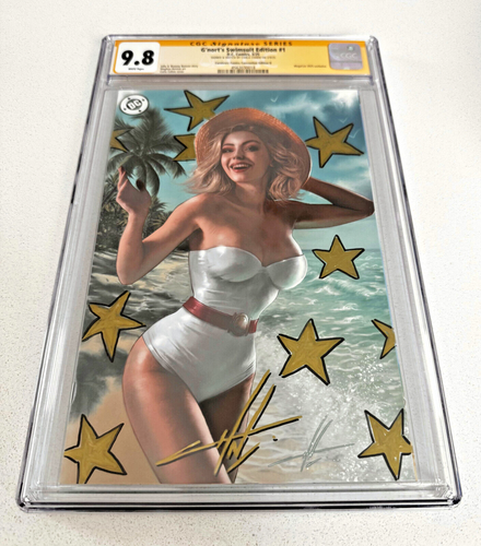 GNORTS SWIMSUIT CARLA COHEN POWER GIRL - LTD 500 - CGC SIG SERIES 9.8 W/ REMARK!