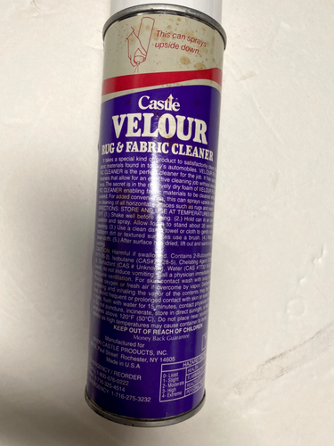 CASTLE VELOUR RUG AND FABRIC CLEANER - Picture 2 of 2