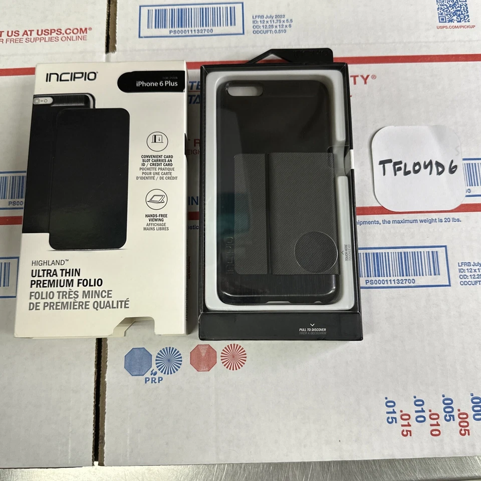 NEW Incipio - iPhone 6 PLUS, 6s PLUS-Wallet Folio Credit Card, Rigid Cover-Black - Image 2 of 2