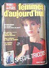 Femmes d'aujourd'hui N°2 1985 Mode vintage Couture Patron combinaison ski enfant