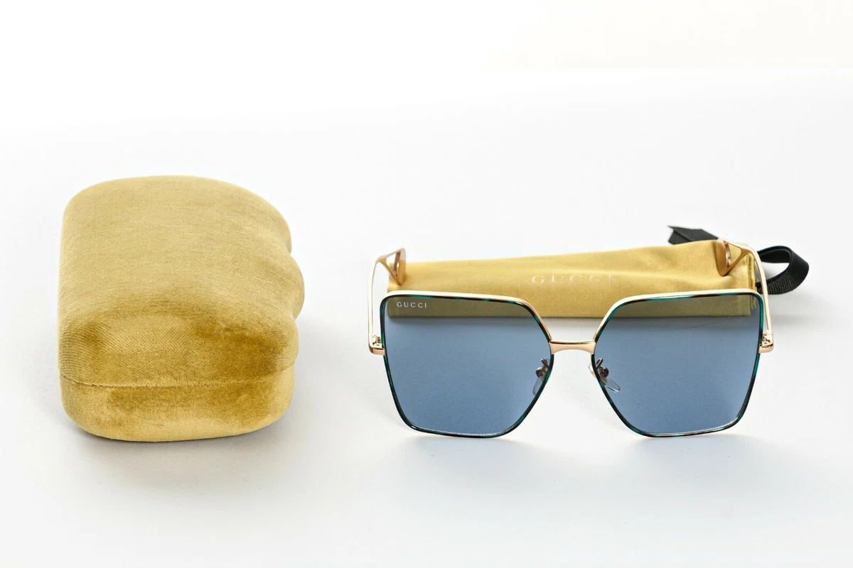 GUCCI GG0436 S 004 GOLD BLUE OCCHIALI SOLE DONNA eBay