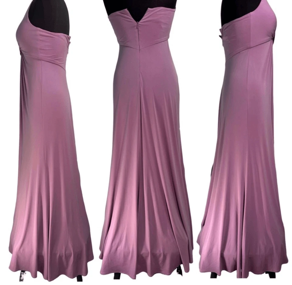 NWT David’s Bridal formal dress, bridesmaid, prom, wisteria/purple halter - Image 4 of 4
