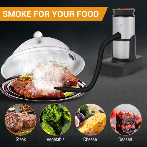 Portable Smoke Infuser Cooking Smoker Kit with Dome Cover Handheld Food Cooking - Picture 13 of 16