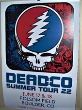 DEAD & CO Concert Show Poster Boulder Co June 17 & 18 Folsom Field 2022 Cool