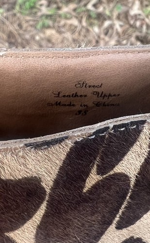 Size 7 (EU 38) Saks Fifth Avenue Women’s 5/48 Leopard Trim Leather Ankle Boots - Picture 10 of 10