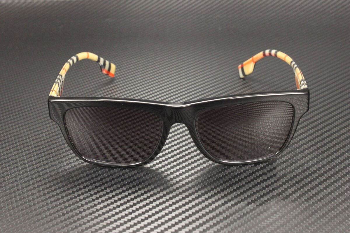 Burberry BE4293 377381 Black Grey Polarized Lens Unisex Sunglasses 