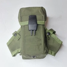 US Military Triple Magazine Pouch w/2 side Open pockets clips 3 Mag Holder Clips