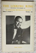 The Linking Ring magic magazine November 1961 Vol 41 No. 9 vintage Gene DeVoe