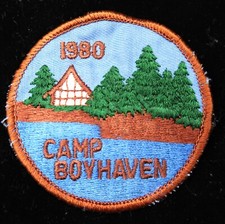 Vtg BSA Boy Scouts of America 1980 Patch Camp Boyhaven Schenectady NY Rare Find