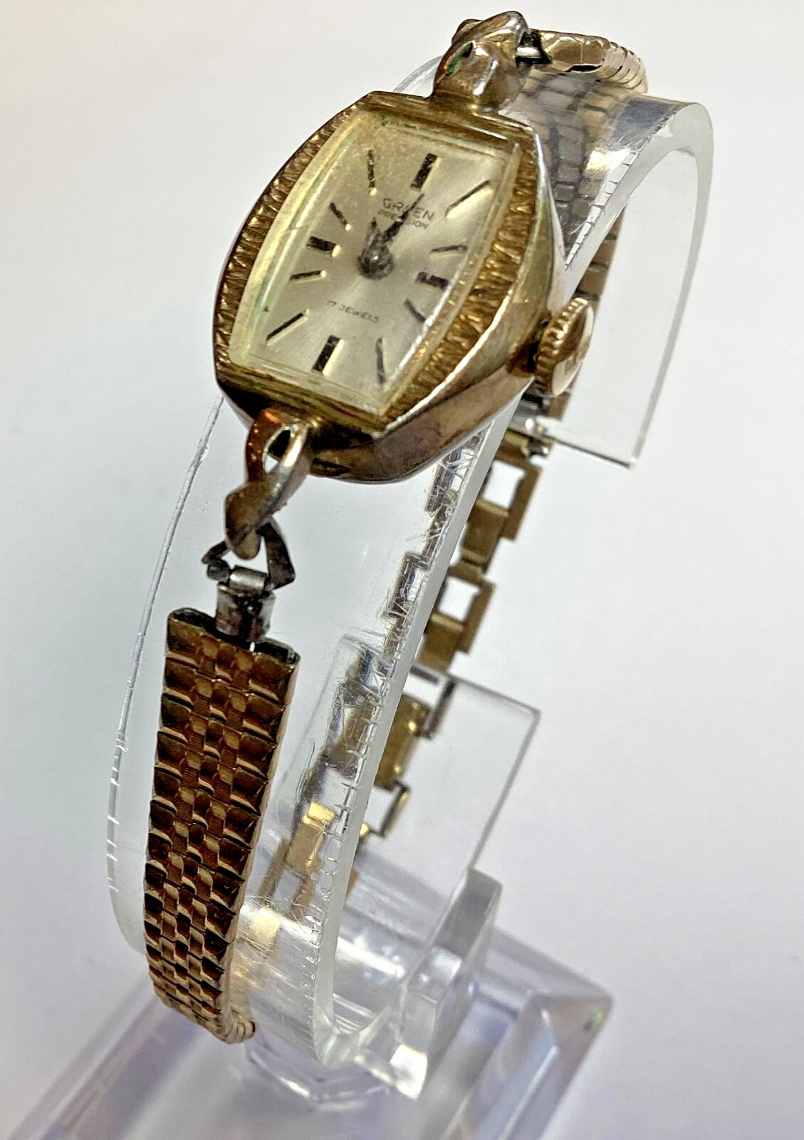 Gruen Precision Vintage Watch Swiss 17 Jewels Manual 10K RGP Works Well ‘As Is’