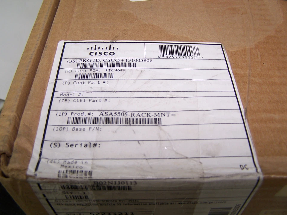 NEW IN OPEN BOX Cisco 1P ASA5505 Rack Mount Kit  ASA5505-RACK-MNT - Image 3 of 4