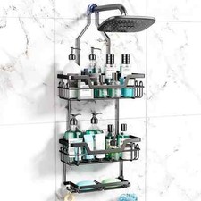 Shower Caddy Over Shower Head, 3 Tier Rustproof Hanging Shower Organizer With