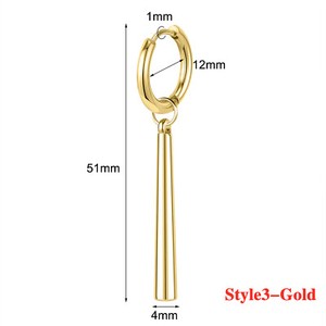 Authentic Gold Plated Anime Hoop Earrings Costume Cosplay Drop Earrings