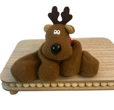 Hallmark Plush Rodney Reindeer 10" Felt Stuffed Christmas Animal Red Scarf
