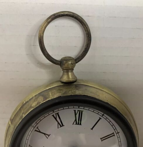 Reloj Bolsillo Estilo Vintage Grande Latón Pesado. "4"" X 4"" pulgadas". - Imagen 3 de 8