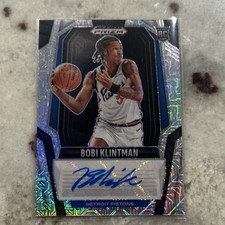 Panini Prizm Black Bobi Klintman Detroit Pistons Rookie Auto #RS-BOB /25 Card