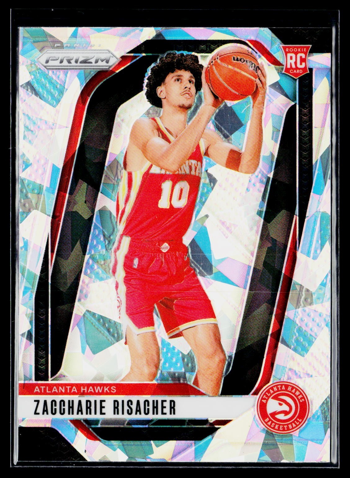 2024-25 Panini Prizm Zaccharie Risacher Silver Ice Rookie 265