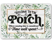 Rustic Metal Sign Welcome To The Porch Home, Patio, Farm Decor