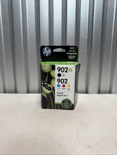 NEW Genuine 902 XL Black 902 Standard Color C/M/Y 4-Pack Exp. 10/21