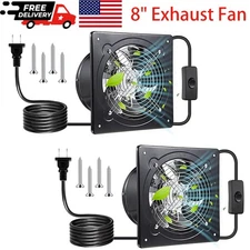 8 inch Exhaust Fan Ventilation Extractor Fan 110V Wall-Mounted Blower Duct Fan