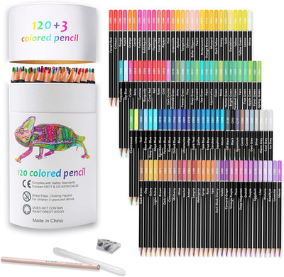 KALOUR Premium Colored Pencils,Set of 120 Colors,Artists Soft Core with Vibrant