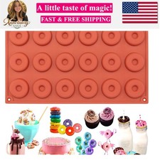 Mini Donut Silicone Mold 18 Cavity 12x7x0.4''