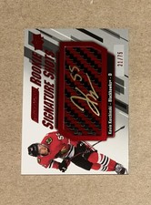 2023-24 Engrained Hockey Kevin Korchinski Rookie Signature Shots Card #’d /75