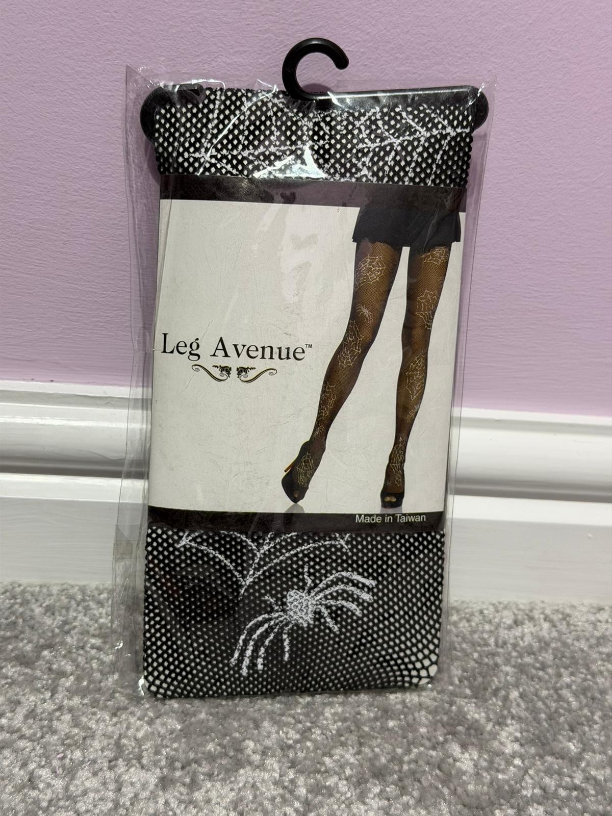 SPIDER WEB FISHNET TIGHTS HALLOWEEN FANCY DRESS BLACK WHITE GOTH SIZE 6 8 10 12