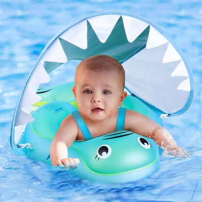Baby Swim Float 6-36M mit Baldachin verstellbar sicherer Sitz Anti Flip UPF50 + Poolring