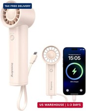 Portable Handheld Fan with Power Bank High-Speed ,3 IN 1 USB-C Rechargeable Mini
