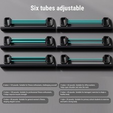 6 Tube Adjustable Resistance Band For Shoulder Workout Green