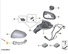 BMW X1 U11 Türspiegel vorne vorne Blinker 51165A16107 NEU 