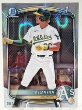 2025 Bowman Chrome /399 Dylan Fien 1st Bowman Lava Refractor Athletics BCP-47
