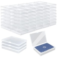 FVIEXE 48PCS Playing Card Case Plastic Card Box Clear Card Game Storage Organize