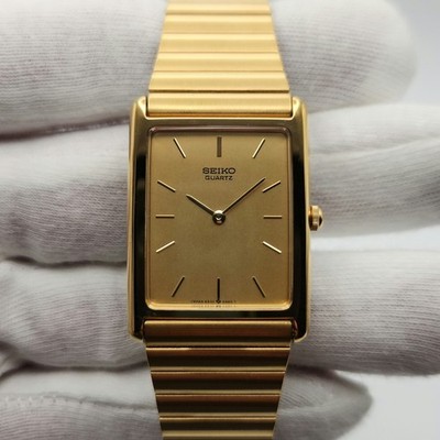 SEIKO シャリオ スイスセイコー ゴールド 80's ヴィンテージ タンク Vintage 1984 Seiko Chariot 9021-5270 Gold Tank SGP Quartz Mens