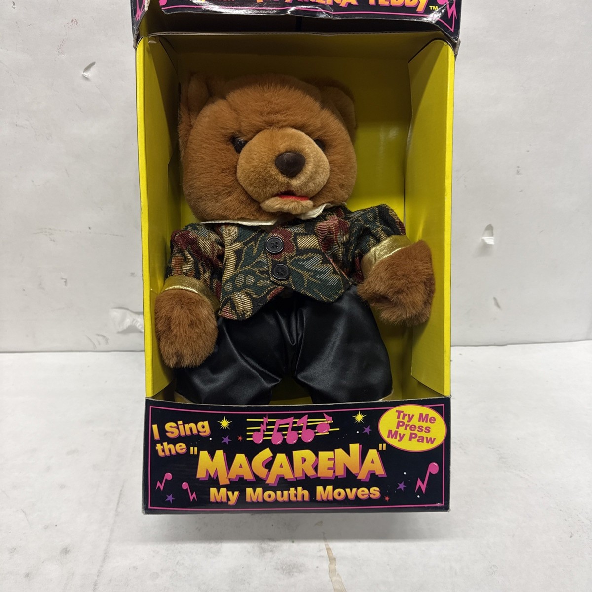Vintage Dan Dee Original Macarena Teddy Bear NRFB Plush Moves