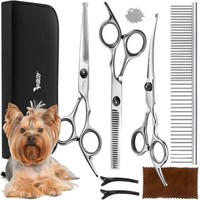 Hundeschere Set Mit Rundspitze & Kamm – Edelstahl Fellpflege FüR Hunde & Katzen