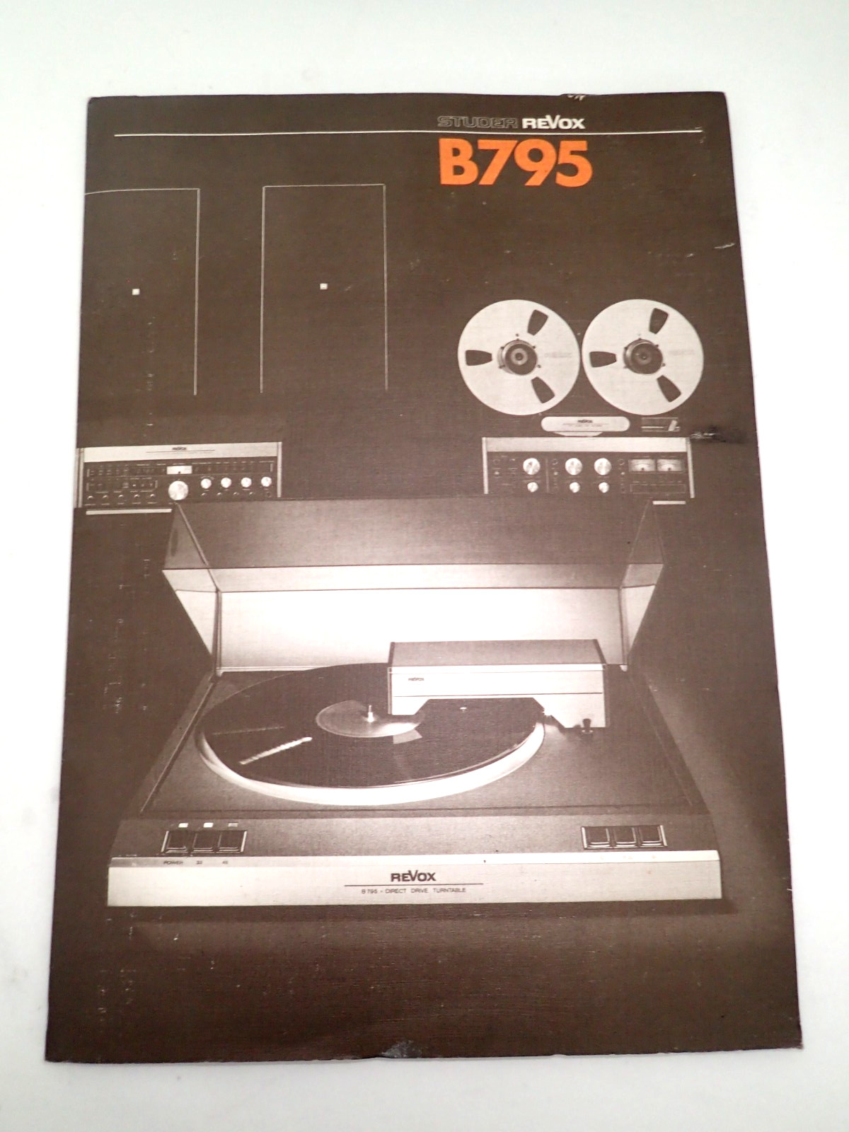 Original Studer Revox B795 Turntable Operation Manual & Catalog / Folder - B-795