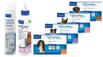 Virbac Indorex Flea Spray, Spot on Flea treatment for Cats & Dogs