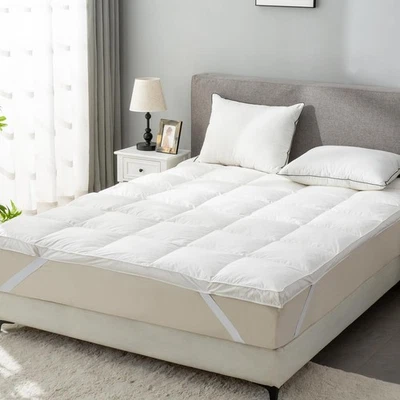 Down Feather Bed Mattress Topper, Twin/Twin XL Down Mattress Protector Cover ... - Image 1 of 4