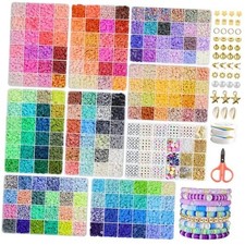 30000 Pcs Clay Beads Bracelet Making Kit, 9 Boxes 192 Colors clay beads 30000