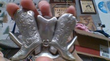 Vintage 1995 Silver Edition Cowboy Hat  Boots GAP Belt Buckle 4255