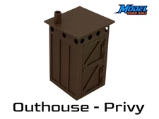 Outhouse Privy 01 (4pcs) - N Scale - Brown