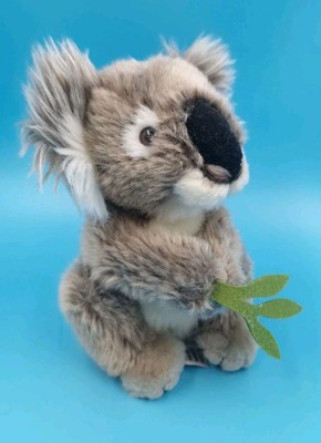 Koala mit Eukalyptus Stofftier Sitzend Kuscheltier 16 cm Uni-Toys Ganz Weich