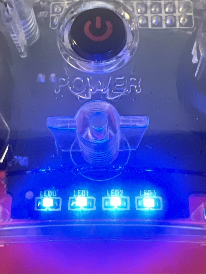 Nintendo Wii U Pro Controller AfterGlow Blue Wireless Clear/Transparent/untested - Image 3 of 4