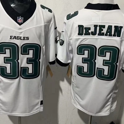 NWT Men’s #33 Cooper DeJean 2024 Draft Alternate Player Game Sewn Jersey