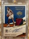 Immanuel Quickley Patch Autograph Immaculate Sneaker Swatch On Card Auto /25