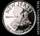 1969 New Jersey Statehood 13.5g Fine Silver Round - Choice Gem Proof  #L4013