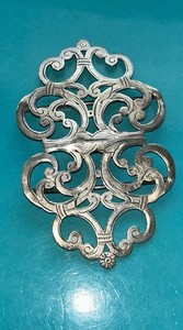 Antique Buckle .925 Hallmarks 1800s England Sterling Dress Clip Nice Detailing