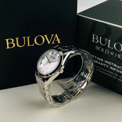 Bulova Mother of Pearl Women\'s Watch! w/ box Bulova Classic Crystal Accent Mother of Pearl Dial Stainless  main image 2